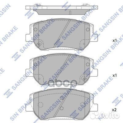 Колодки тормозные hyundai santa FE 18- пер. SP1
