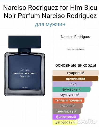 Narciso rodriguez for him bleu noir