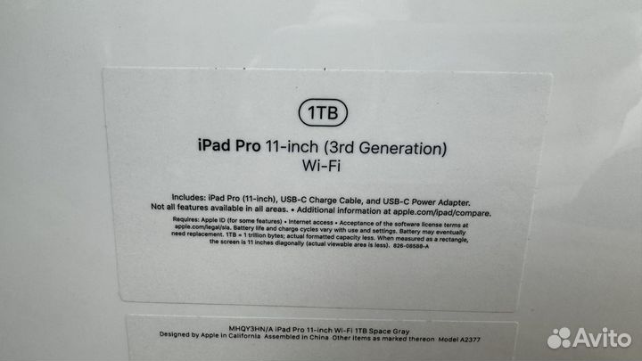 iPad pro 11 2021 1tb новый в наличии