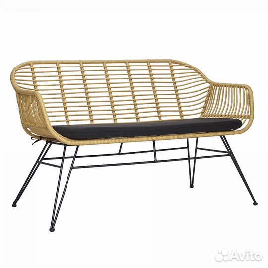 Кушетка-диван F Vetle Bent, 125х68х81 см, ротанг