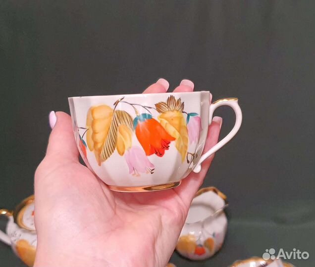 Сервиз чайный. Вербилки. Костяной фарфор