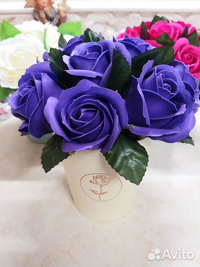 Букет из мыльных роз