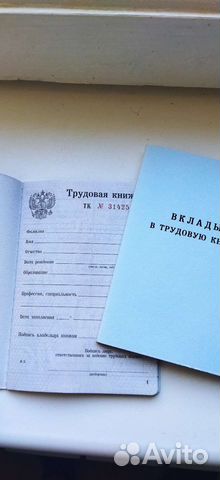 Трудовая книжка ТК 0 (2003 г) с вкладышем Вт