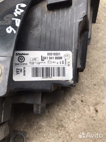 Фара левая volkswagen golf 6