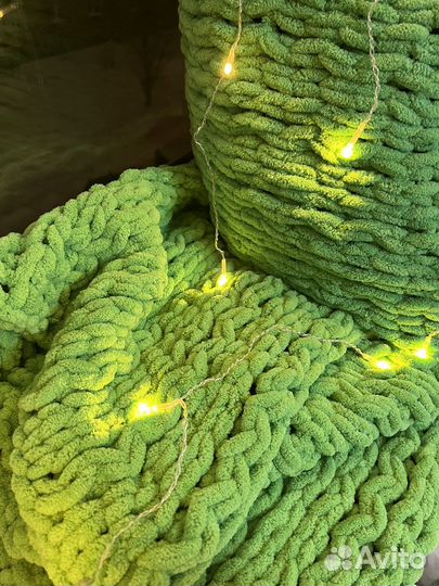 Плед ручной вязки