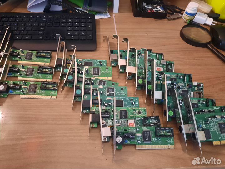 Набор сетевых карт PCI (17 штук)