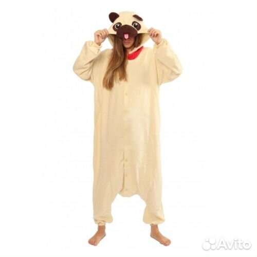 Пижама кигуруми 3D Мопс XL