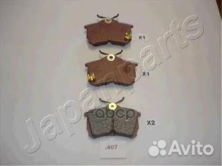 Колодки тормозные дисковые, комплект PP407AF Ja