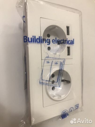 Розетка двойная с usb