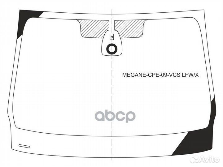 Стекло лобовое + дд renault megane 2D CPE 09-16