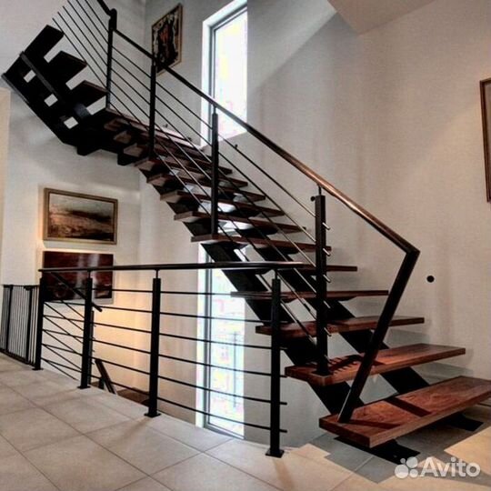 Лестница из металла дизайн 4894