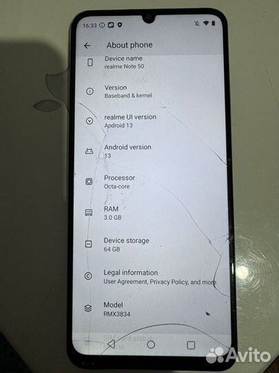 realme Note 50, 3/64 ГБ