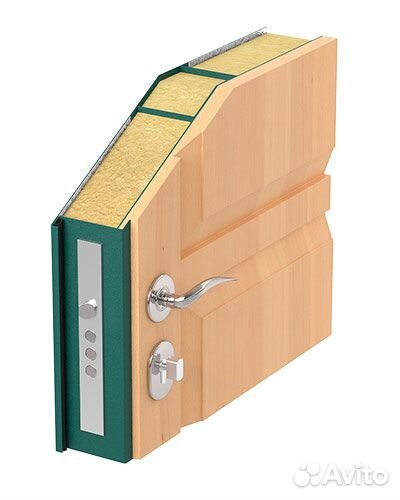 Дверь входная с зеркалом металл/мдф