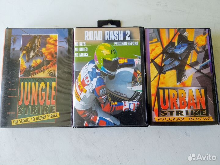 Картриджи для sega mega drive 2 (3 картриджа)
