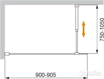 Душевая штора Cezares 90cm chrome liberta-v-1-90