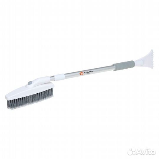 Щетка для очистки снега со скребком и телескопи