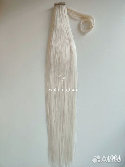 Накладной хвост шиньон термоволокно прямой