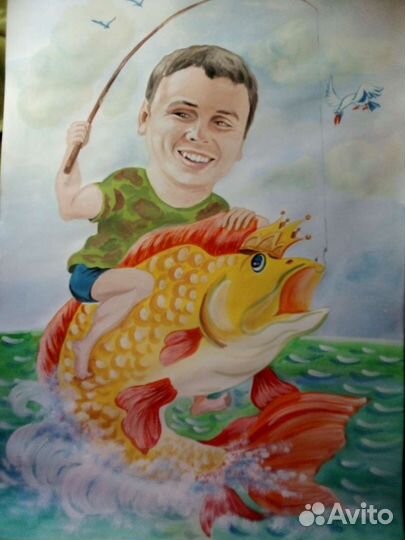 Портрет шарж подарок картина