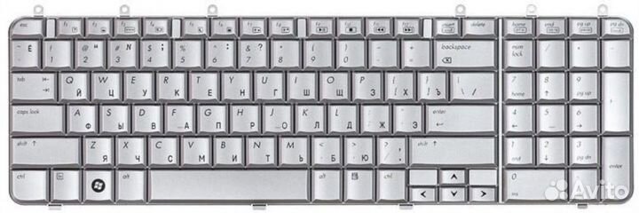 Клавиатура HP Pavilion dv7-1120el серебристая, OEM