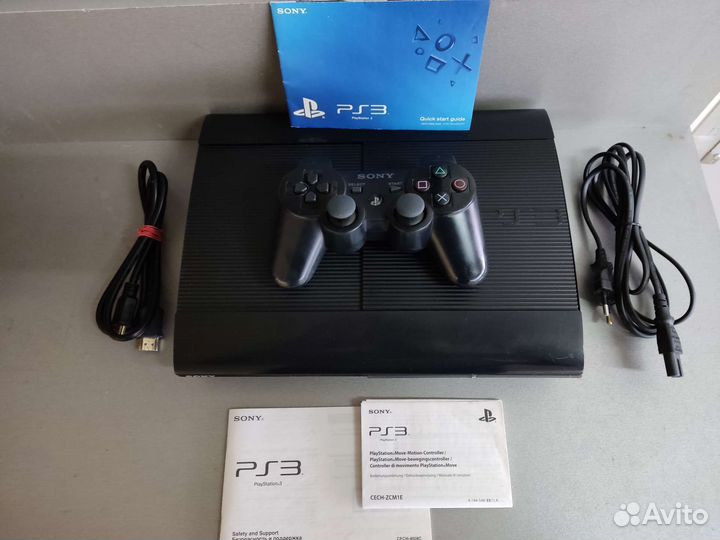 Playstation 3 Super Slim 500гб и много игр