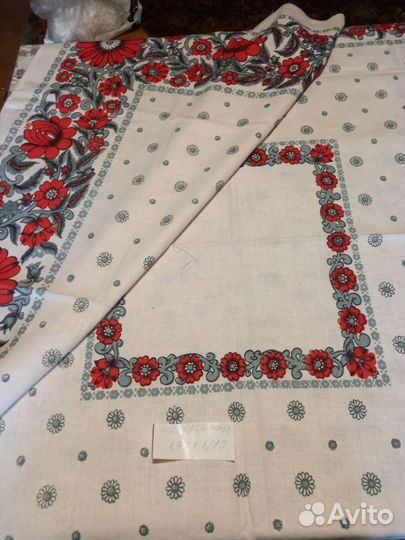 Скатерти, полотенца льняные, СССР новые