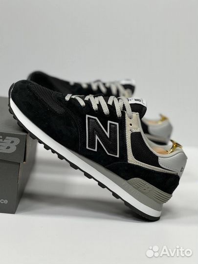 Кроссовки замшевые New Balance 574 Black