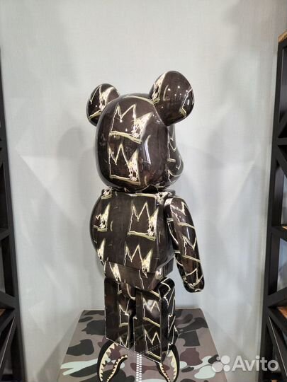 Мишка Bearbrick с короной 70см 1000%