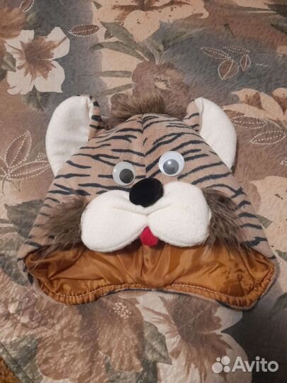 Шапка кот-тигр 3-9 лет