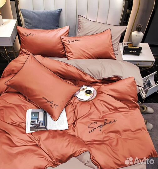 Постельный комплект однотонный сатин