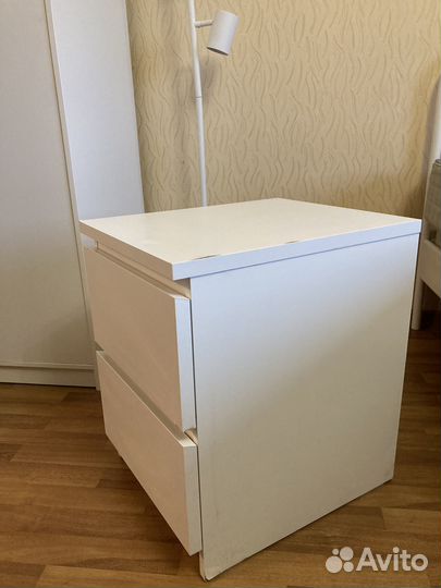 Тумба прикроватная белая бу