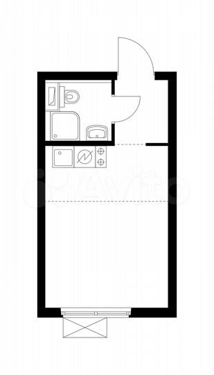 Квартира-студия, 19,9 м², 17/23 эт.