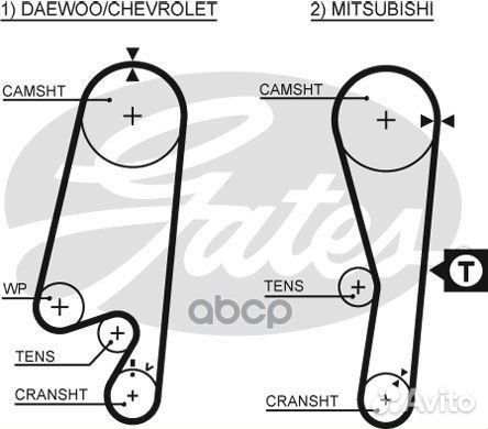 Комплект: водяной насос и ремень зубчатый KP154