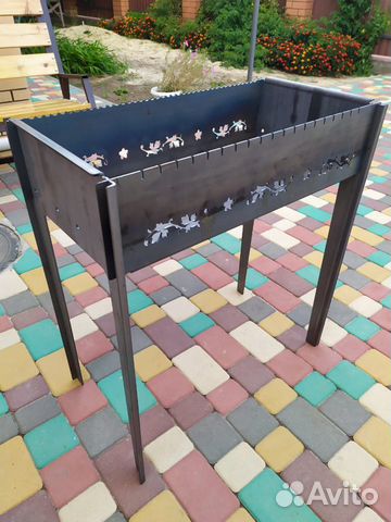 Мангал большой, высокий, 4 мм