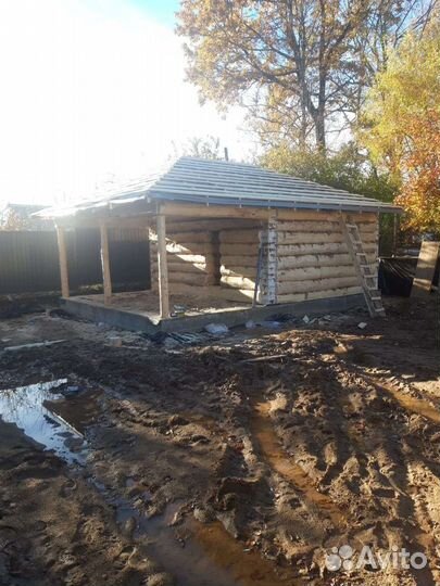 Сруб бани 6*5+3(8*6) осина