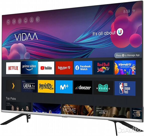 Новый в упаковке 4K.Smart.wi-fi TV dexp 110см