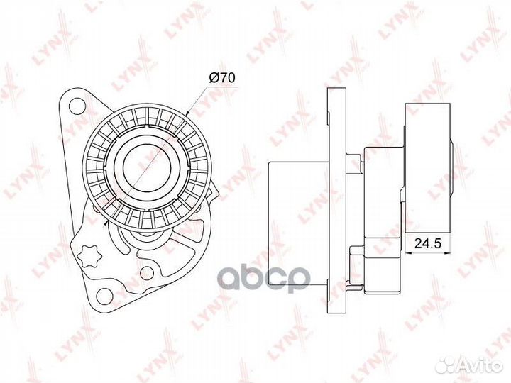 Натяжитель поликлинового ремня PT3119 lynxauto