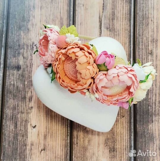 Ободок для волос ручной работы