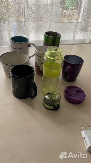 Чашки, термокружка, бутылка для воды