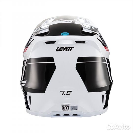 Мотошлем Leatt Moto 7.5 Helmet Kit Black/White