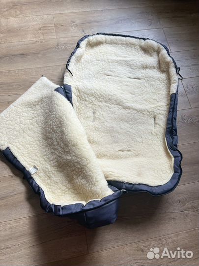 Зимний меховой конверт в коляску /санки