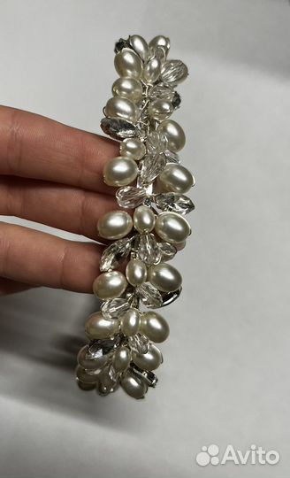 Свадебный ободок ручной работы