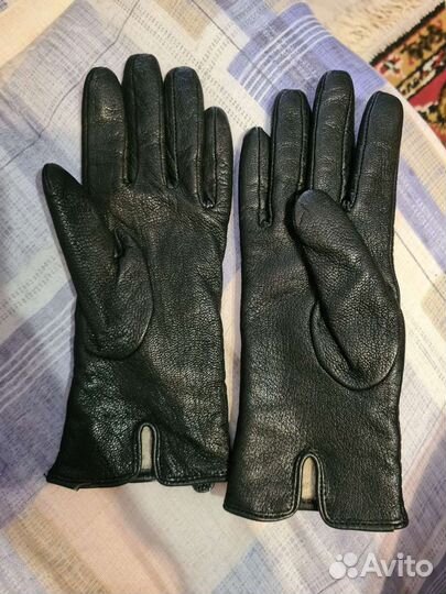 Перчатки женские кожаные