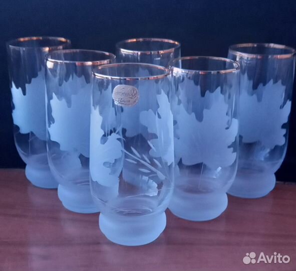 Рюмки, фужеры, стаканы хрустальные