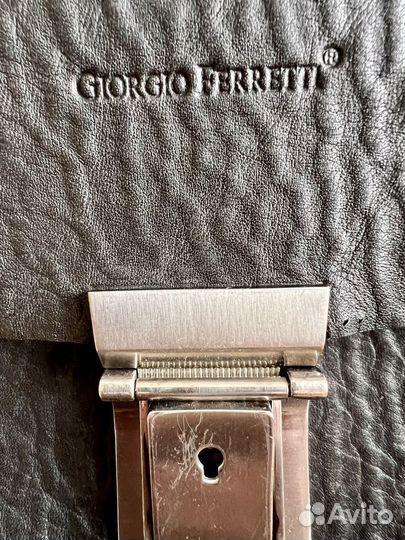 Мужской кожаный портфель италия