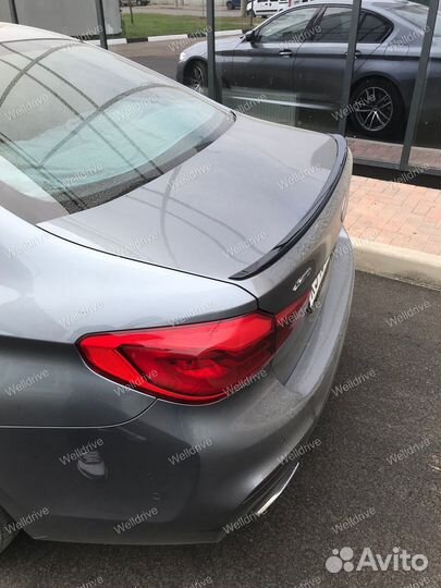 Спойлер BMW 5 G30 М5 стиль чёрный глянец