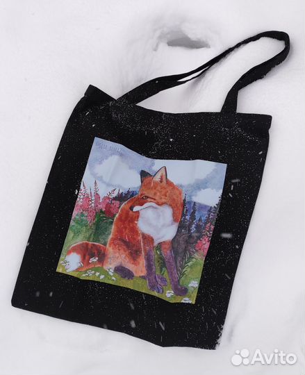 Новая сумка шопер с авторским рисунком