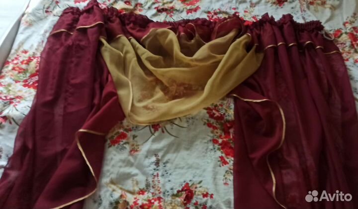 Шторы с ламбрекеном бу