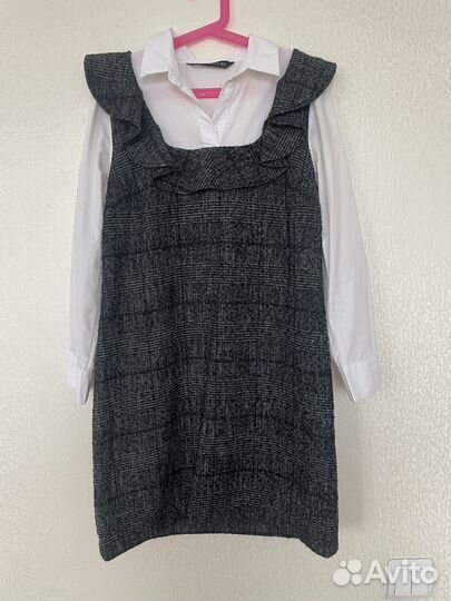 Твидовое платье сарафан Zara
