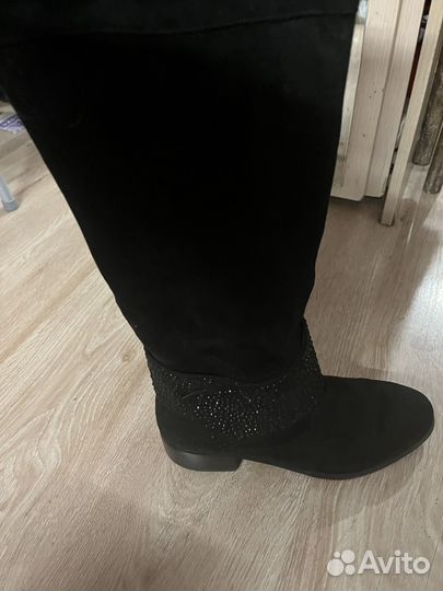 Сапоги замшевые натуральные