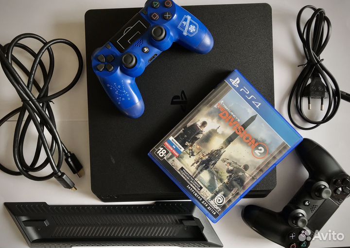 Sony PS4 slim 500gb +2 джоя+игра The Division 2